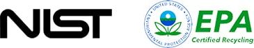 Partner accreditations - NIST, EPA Certified Recycling